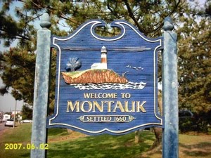 montauk welcome sign