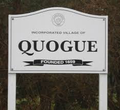 quogue lim welcome sign